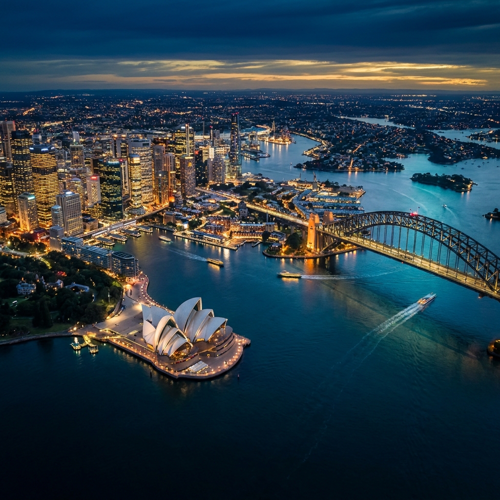 Sydney central business district viewed from above